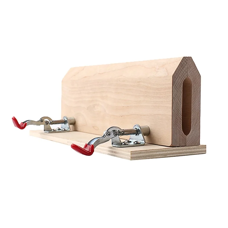 Horizontal Hand Stitched Wooden Leathercraft Clamp DIY Hand Sewn Belt Wooden Leather craft Clip