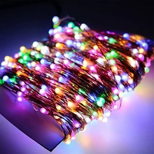 5 м 10 м светодиодный гирлянды с серебряной медной проволокой, 12 В постоянного тока, водонепроницаемый светодиодный, Звездные огни для рождества, свадьбы, вечеринки, украшения спальни