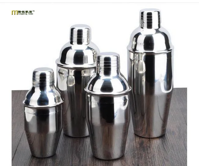 1PC Stainless Steel Cocktail Shaker Cocktail Mixer Wine Martini Drinking Boston Style Shaker For Party Bar