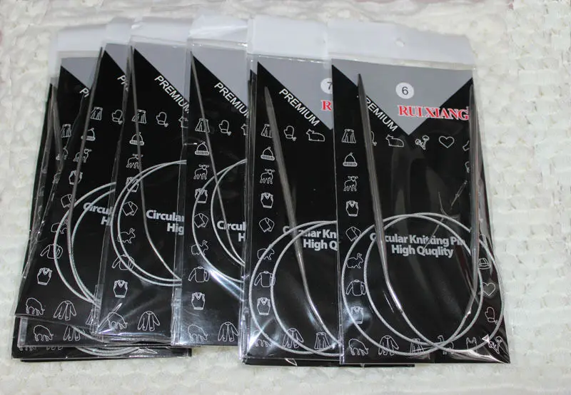

11pcs 32" 80cm New Retail Package Durable Stainless Circular Knitting Needles Set Size 1.5-5.0mm