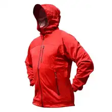 Men's Red Rain jacket Waterproof Hooded Quick Dry Winbreaker Breathable Lightweight Softshell for Outdoor Travel Hiking Cycling spexcel 2018 lightweight cycling rain jacket waterproof technology 3 layer composite fabric commuting cycling jacket urban ride