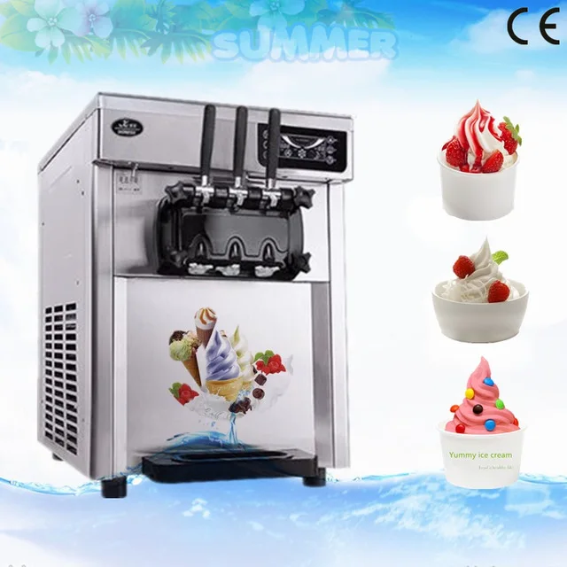 

LSTACHi free ship 22liters/H 220V 50HZ Vertical ice cream machine, Ice Cream Machine, 3 flavors Ice Cream Maker