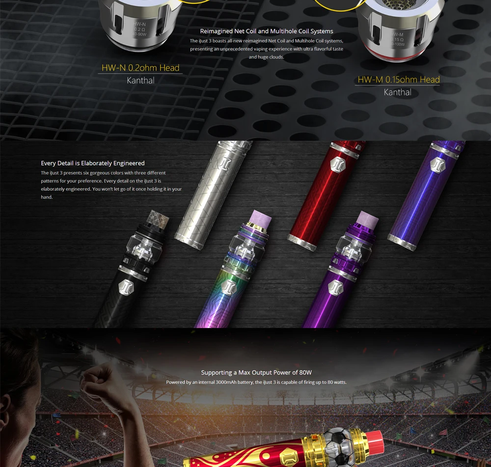 Electronic Cigarette Eleaf Ijust 3 Starter Kit I Just 3 Vape pen Vaporizer 3000mah with Ello Duro Atomizer VS SMOK Stick Prince  (3)