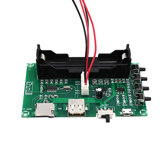 Aiyima DC5V PAM8403 Digital Bluetooth Audio Amplifier Board 2*5W Two Channel Power Amplifier Lithium Battery Powered