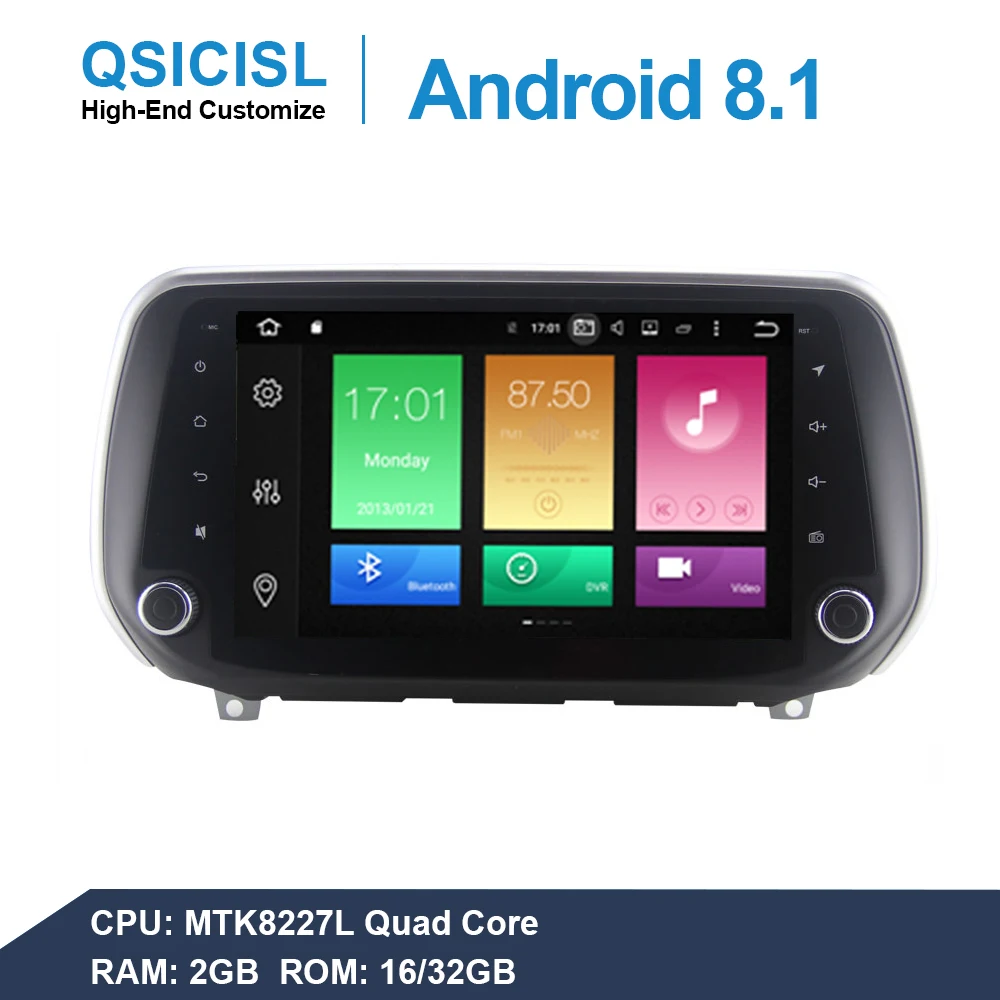 

Android 8.1 car radio multimedia player for Hyundai Santa Fe 2019 2018 / Tucson 2019 2018 car headunit dvd gps navigation stereo