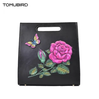 

TOMUBIRD 2020 new superior Cowhide fashion color embossing genuine leather women bag designer handbags luxury leather bag