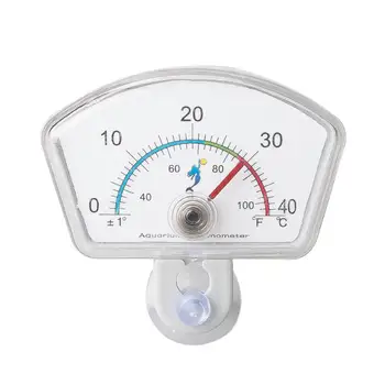 

20pcs Thermometer Oval type 0-40C Dial Index Clear pointer Aquarium Suction Cup Submersible temperature tester 40% off