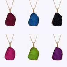 

Resin Necklace Pendant Necklaces Trendy Fashion Beads Colgante Plastic Irregular Minimalist Geometric Blue Purple Black Kolye