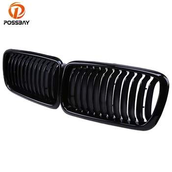 

POSSBAY Painting Gloss Black Front Car Grill Grille for BMW 7-Series E38 Sedan 1994-2001 Automobile Front Center Decoration