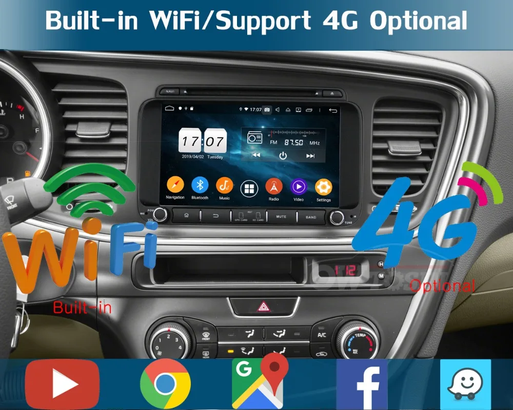 " ips 1920*1080 8 ядерный 4 Гб ram+ 64 Гб rom Android 9,0 автомобильный dvd-плеер для Kia OPTIMA K5 DSP радио gps Parrot BT Adas