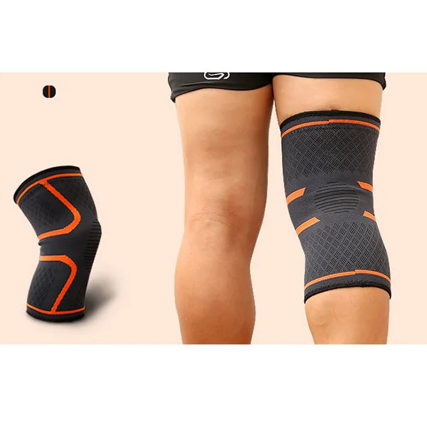 1PCS Fitness Running Cycling Knee Support Braces Elastic Nylon Sport Compression Knee Pad Sleeve for Basketball Volleyball - Цвет: Orange