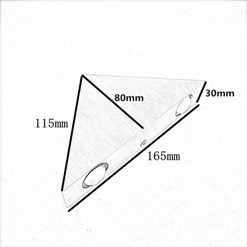 Modern LED triangle wall lamp aluminum wall lamp 3w9w bar hotel bedroom home corridor decoration lamp wall mount 110v220v