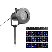 Рождественский прожектор для праздника 12 вышивка крестом картины дома вечерние украшения светодиодный лампы открытый садовый светильник ing RGB Светодиодный Светильник проектор светильник