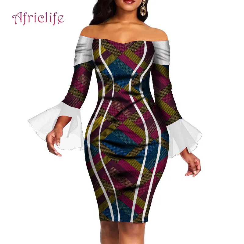 Африканская одежда женская одежда Bazin Riche Платье До Колена плюс размер сексуальные африканские платья с принтом тонкая женская юбка WY4648