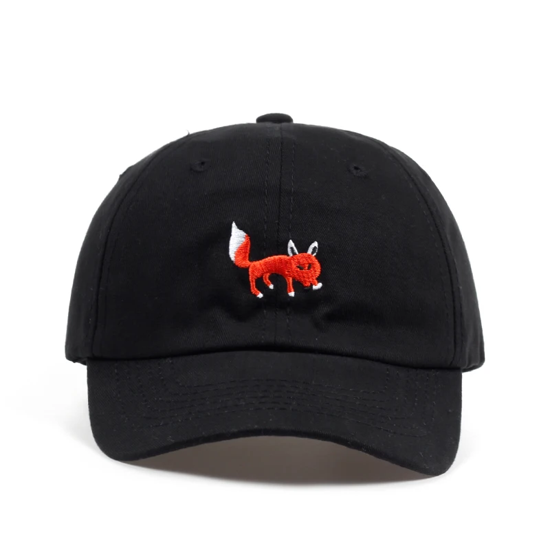 

2019 new unisex fashion red fox embroidery baseball cap high quality dad hats women sports hats men casual caps garros
