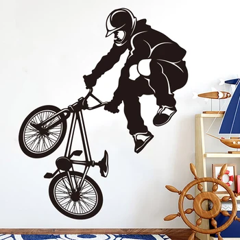 

Large Extreme BMX Bicycle Bike Wall Sticker Boy Room Kids Room Sport Dirt Bike Bicycle Wall Decal Playroom Vinyl Decor