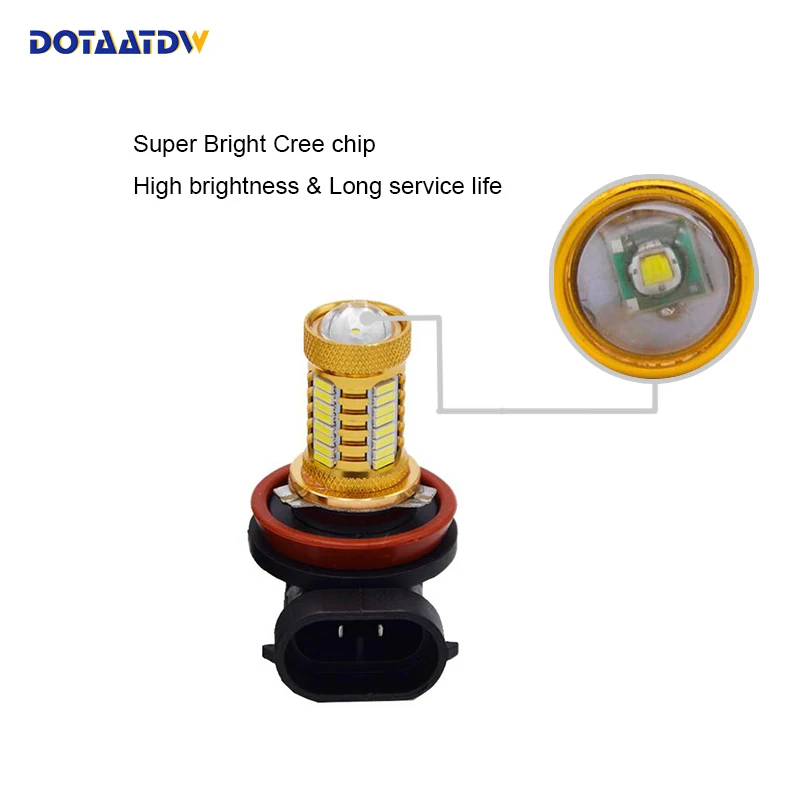 DOTAATDW 2x очень яркий H8 H11 светодио дный Туман лампа Canbus Нет Ошибка для Mercedes Benz W211 W212 W164