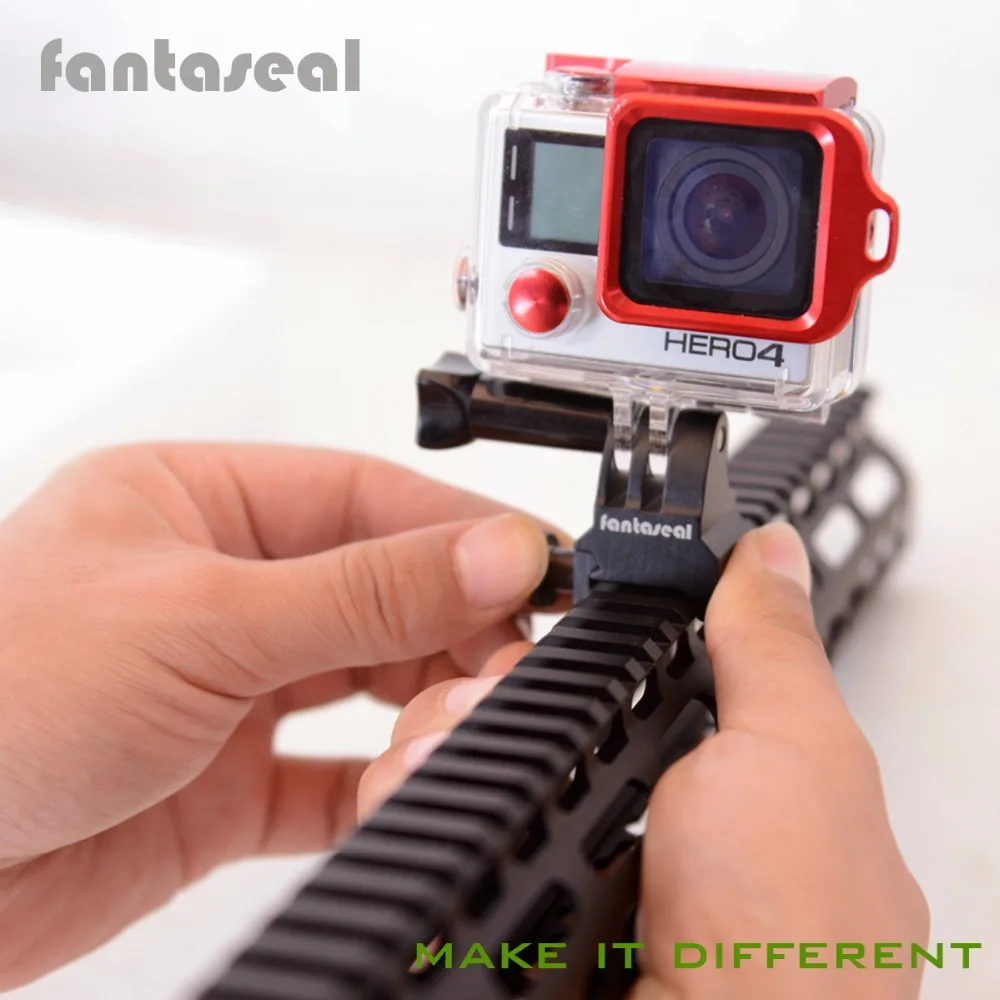 Fantaseal Picatinny arma montaje carril arma del Airsoft escopeta del adaptador para GoPro 7 6 5 SJCAM Xiaomi Yi Sony Cámara de Acción arma adaptador