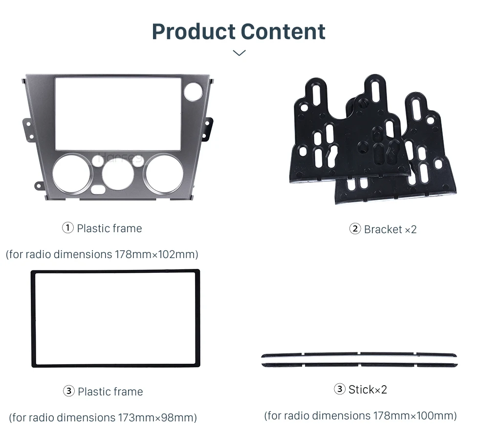 Harfey автомобиль 2Din тире Авторадио фасции монтажный комплект рамка стерео фитинг для Subaru Legacy Outback левая рука 2005-2009 CD пластина комплект