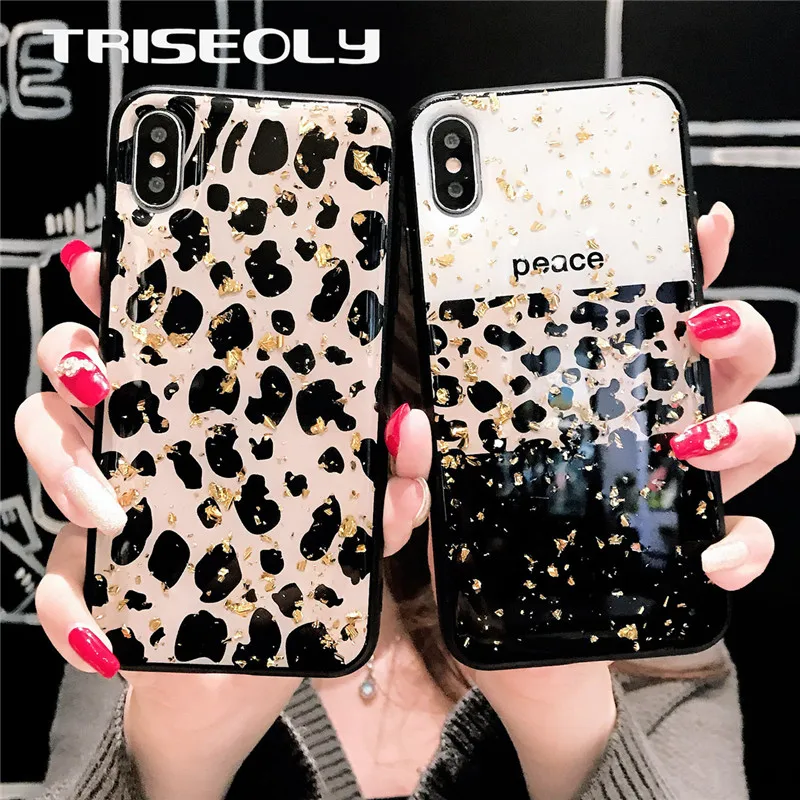 Чехол TRISEOLY для Xiaomi Redmi Note 7 чехол Pro мягкий бампер из тпу золотая фольга