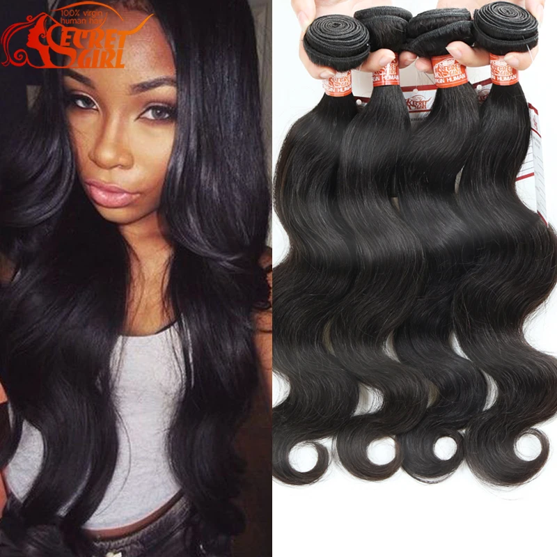 

7A Grade Brazilian Virgin Hair Body Wave 4 Bundles King Hair Products Brazilian Body Wave tissage bresilienne Body Wave 4pc /lot