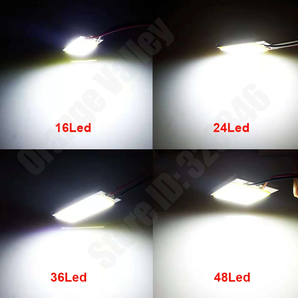 1X белый T10 Cob 24 SMD 36 СИД SMD 48 Авто ВОДИТЬ Автомобиль Панель лампы авто Интерьер Чтение лампа светильник купол с фестонами BA9S AC/DC 12v