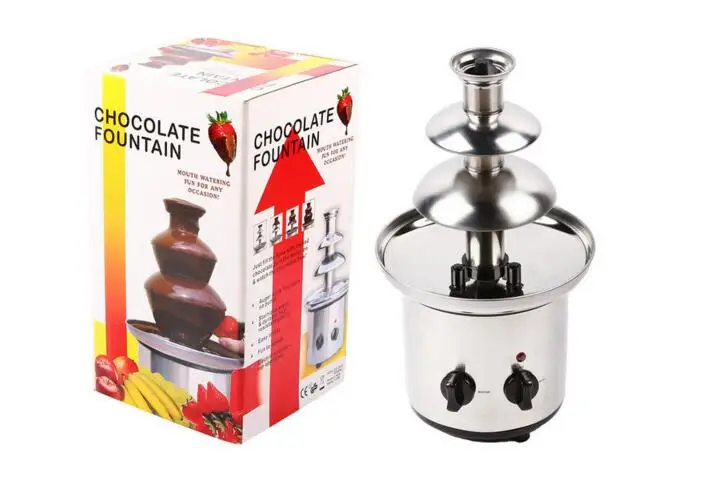 

3 tiers Chocolate Fountain Fondue Event Wedding Children Birthday Home Fountains Christmas Waterfall Machine