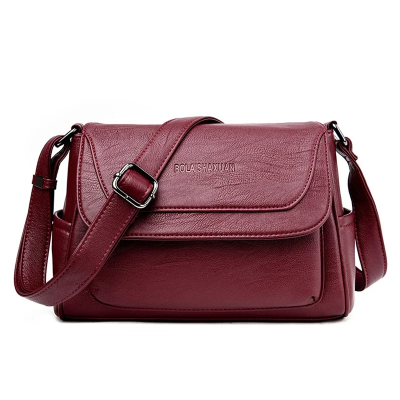 Дизайнерская роскошная сумка, сумки через плечо для женщин, женская сумка, женская сумка, кожаная женская сумка через плечо - Цвет: Красный