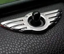 2Pcs Car Styling Insignia Emblem Wings Stickers Decoration Accessories For BMW Mini Cooper R55 R56 R57 R58 R59 Door Lock Knobs
