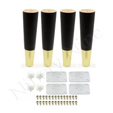 4 шт орехового цвета из натурального дерева надежные 190*48*25 мм деревянные ножки для мебели в форме конуса деревянные ножки для шкафов мягкий стол