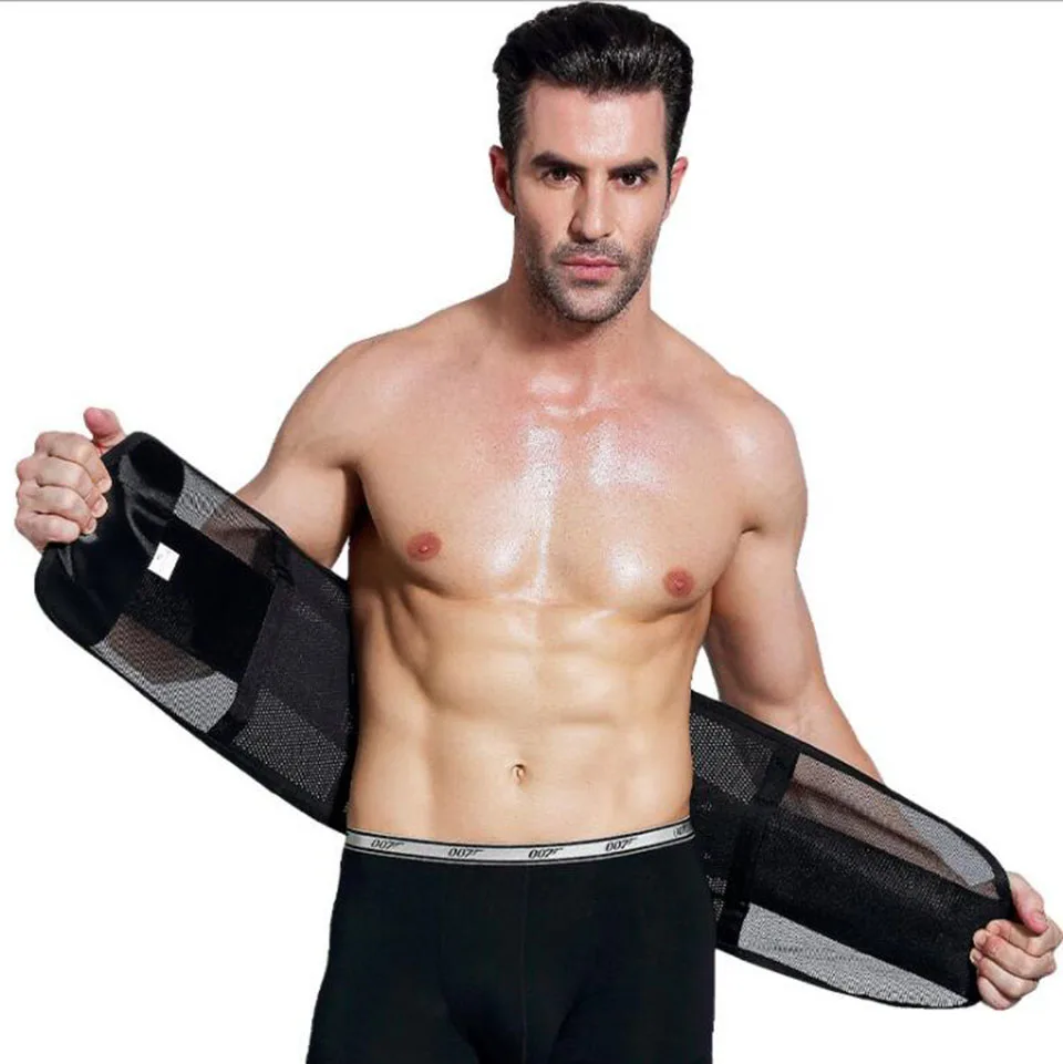

Men Adjustable Waist Support Belly Belt High Elasticity Breathable Sport Fitness Body Shaper Brace Support Health Care Tool