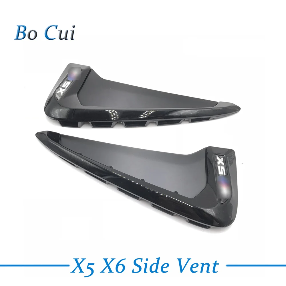 

ABS Car Front Fender Side Air Vent Cover Trim For BMW X Series X5 F15 X5M F85 Shark Gills Side Vent Sticker