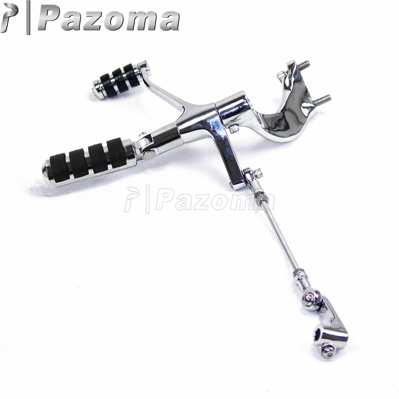 

Chrome Motorcycle Forward Controls Complete Foot Pegs Levers Linkage for Harley Sportster SuperLow XL 1200 Iron 883 14-18