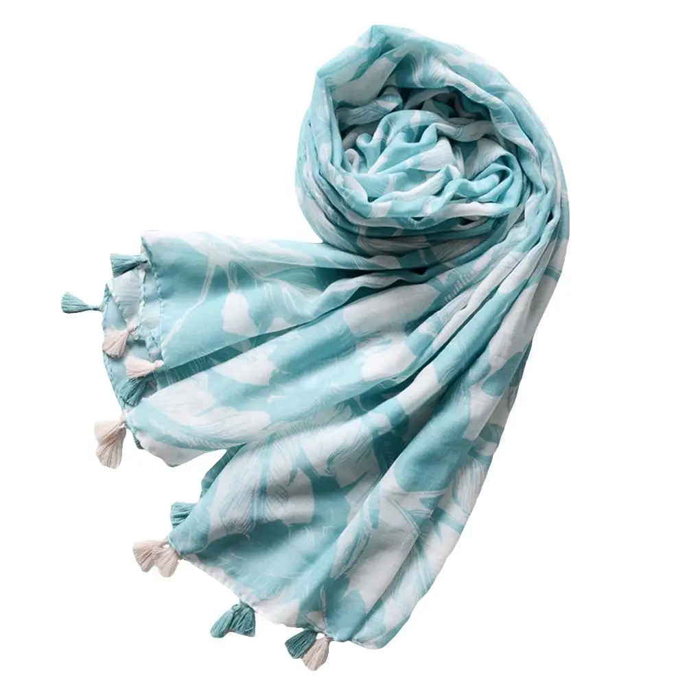 Винтажный шикарный модный женский пляжный шарф-шаль с кисточками