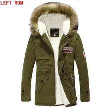 Парка мужская зимняя куртка мужская Тонкая утепленная меховая верхняя одежда с капюшоном теплое пальто верхняя брендовая одежда Повседневная Мужская s пальто Veste Homme Топы
