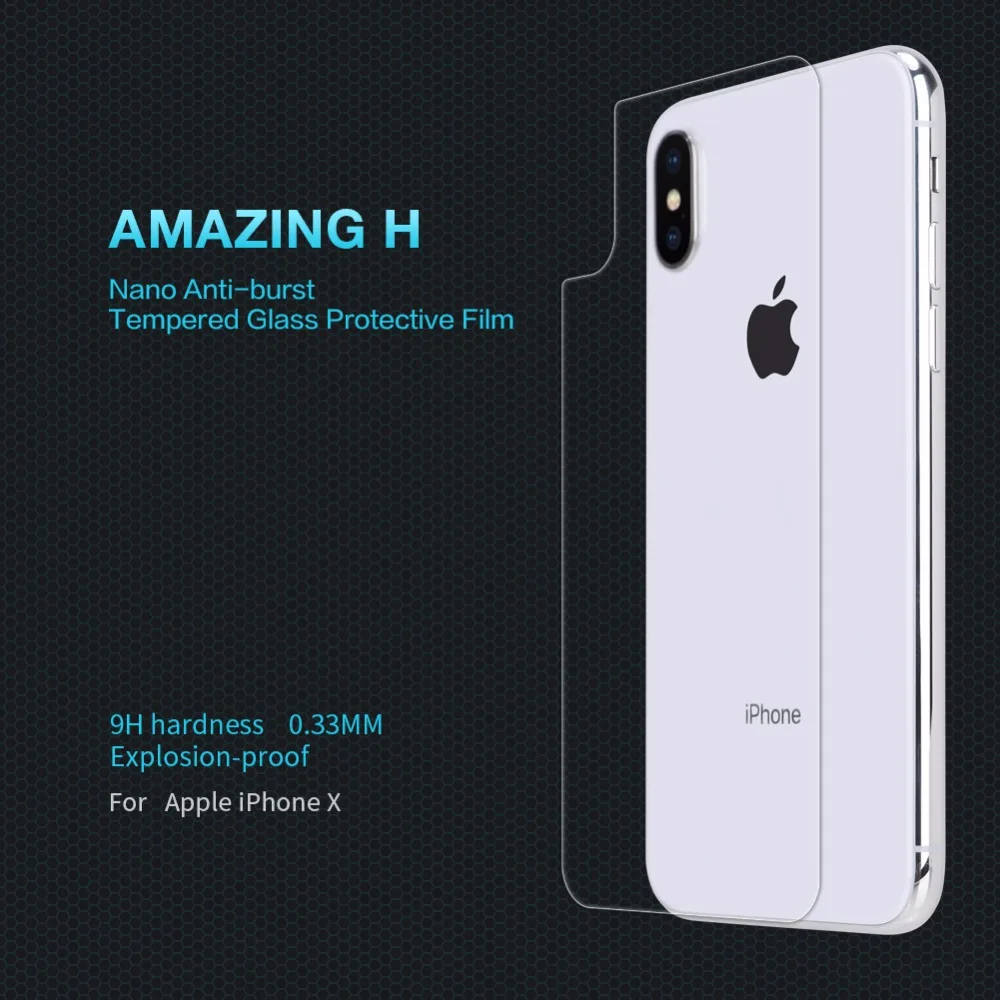 Для Apple iPhone X задняя крышка пленка NILLKIN Amazing H 0 3 мм защита для экрана из закаленного