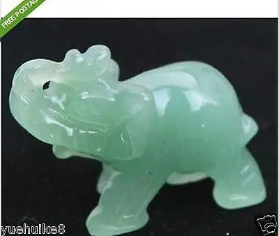 

ACollectibles Interesting Green jade Carved Elephant Small statue jade statue
