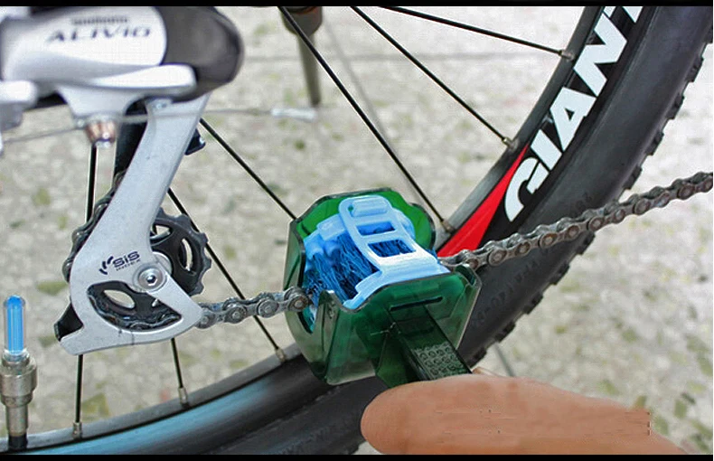 Cheap Bike Bicycle Chain Cleaner Race bike wash chain collar CYLION multifunction device Compass chain cleaning tool bicycle 7