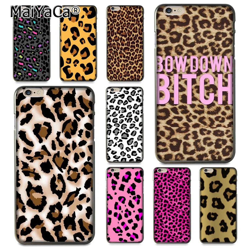 

MaiYaCa For iphone 7 6 X Case Fashion Sexy Leopard Print Panther Coque Shell Phone Case for iPhone 8 7 6 6S Plus X 5 5S SE 5C