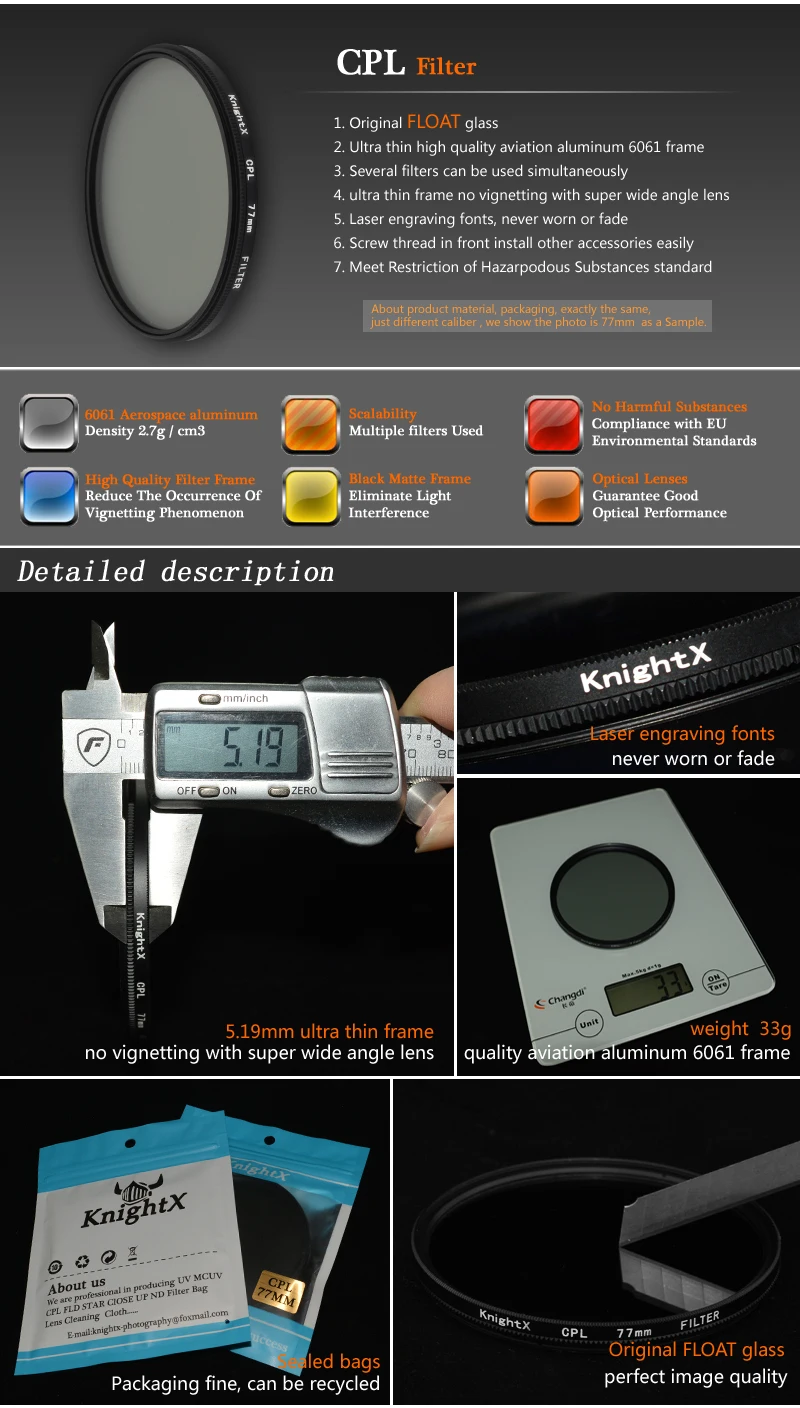 KnightX UV FLD cpl nd фильтр 67 мм набор объективов для canon eos 600d 1200d для Nikon d5300 d5500 d3300 d3200 d7100 t3i 49 52 55 58 мм