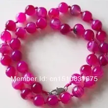 10 мм розовые бусы, ожерелье с халцедоном ручной работы из натурального камня DIY для женщин, модные украшения, дизайн, подарки на день матери 1" xu48