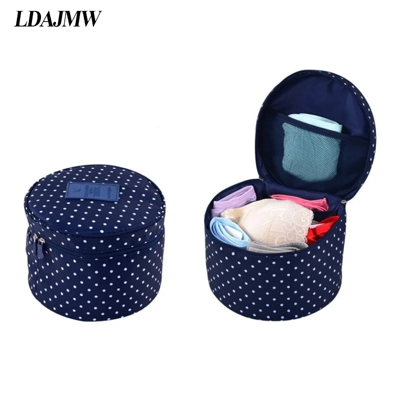 

LDAJMW Korean Waterproof nylon Floding Portable lady Handbag Underwear Bra Storage bag Travel Clothing wash cosmetic Organizers