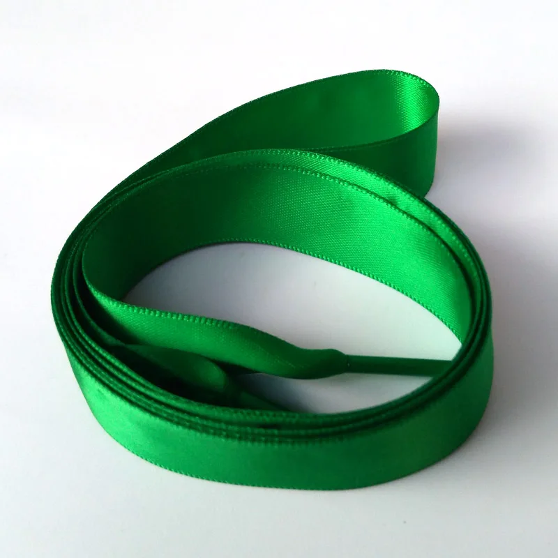 JUP1-12 Pairs Grass Green Fashion Wholesal Fantastic Princess Women Girl Lady Flats Silk Ribbon Shoelaces Sneaker Shoe Fantastic