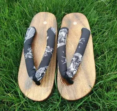WHOHOLL Geta Anime Anime Cosplay Costumes Japanese Geta Sandals Summer Sandals Men Flat Wooden Shoes Clogs Slippers Flip-flops 1