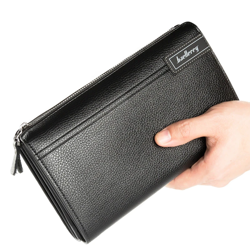 Male Business Wallet Casual Pu Leather Men Long Wallets High Quality