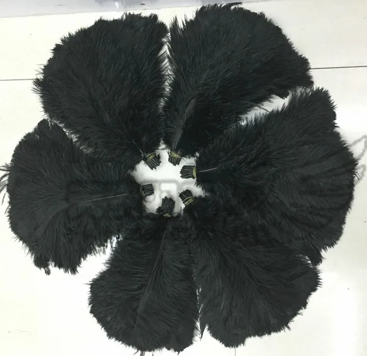 

25-30cm/10-12inch 50pcs black ostrich plumes feather feathers centerpieces wedding Clothing decoration