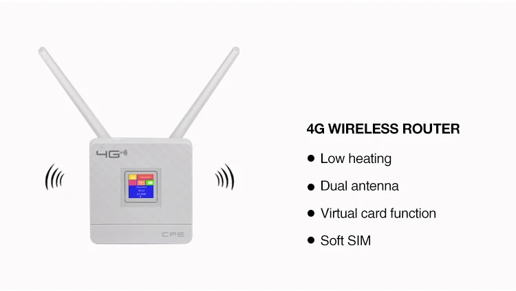 Roteador sem Fio Wi-fi com Porta Terminal de Dados Ponto de Acesso Antena Dupla 150mbps 3g 4g Cpe Uso Externo Ethernet Rj45 Wi-fi 2.4g - 5g 9 Computador e Escritório