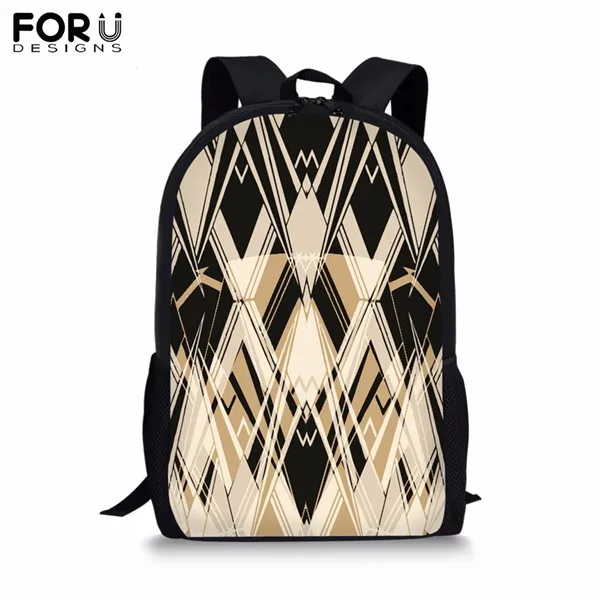 FORUDESIGNS/Эксклюзивный Рюкзак для подростков девочек и мальчиков Прохладный полосой решетки школьная сумка Детская BookBag Рюкзак Mochila - Цвет: CDYHQ0201C