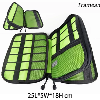 

New Travel Bag Double-deck Electronic Accessories Nylon Mens Travel Organizer For Date Line SD Card USB Cable z30