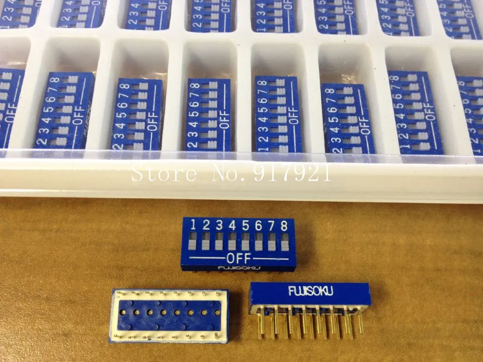 

[ZOB] Import Fujitsu FUJISOKU 8 dial switch pitch 2.54MM flat dial switch toggle switch --30PCS/LOT